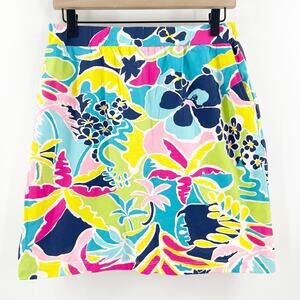 KATHERINE WAY Skirt Size Medium Pockets Stretch Sporty Athleisure Bright Fun